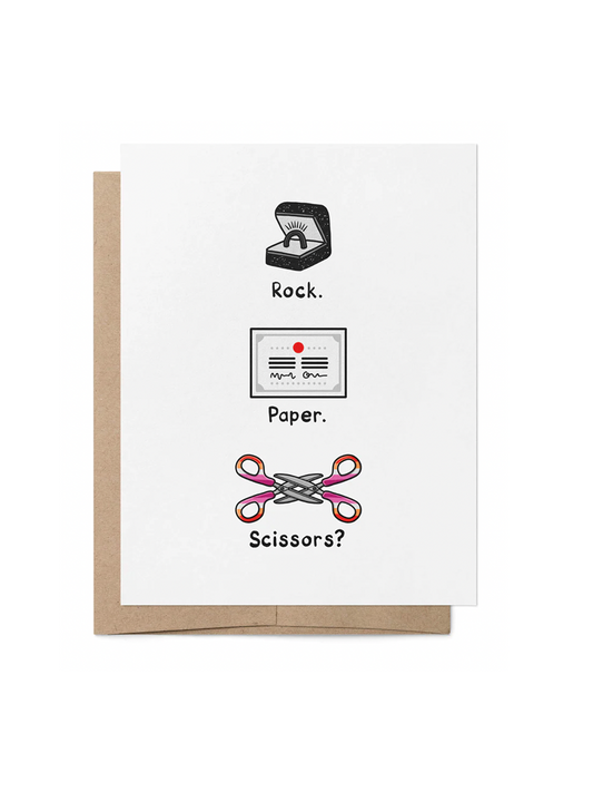Rock Paper Scissors Lgbtq+ Wedding Greeting Card