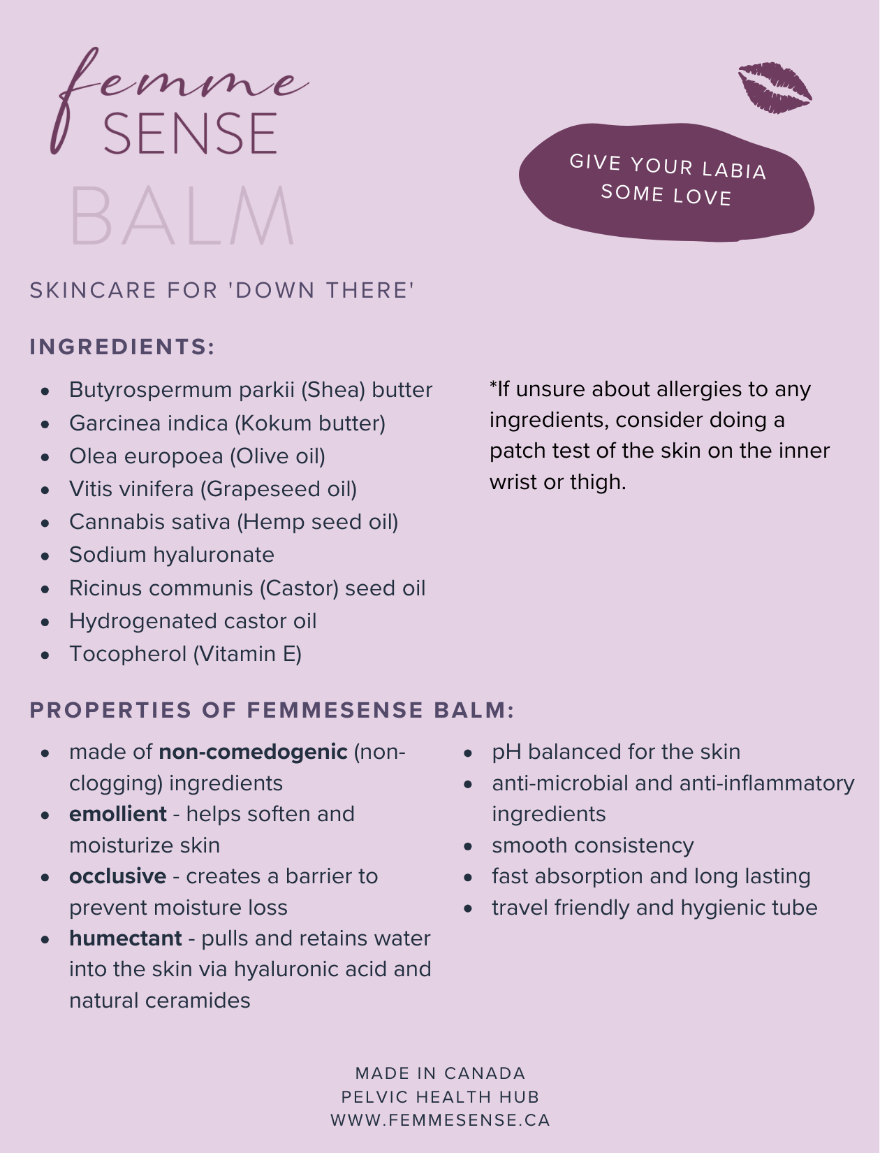FemmeSense Vulva Balm 60ml