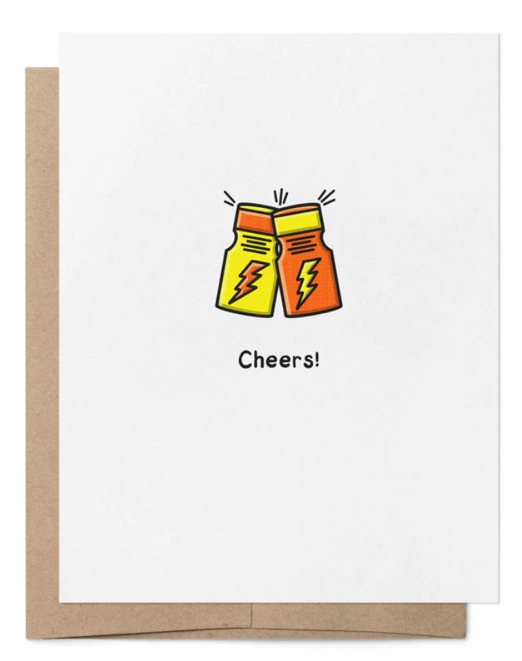 Cheers Poppers Kinky Sexy Greeting Card