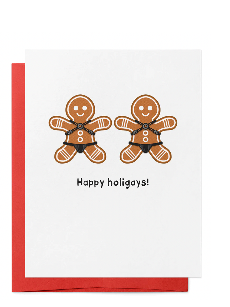 Happy Holigays Gingerbread Card
