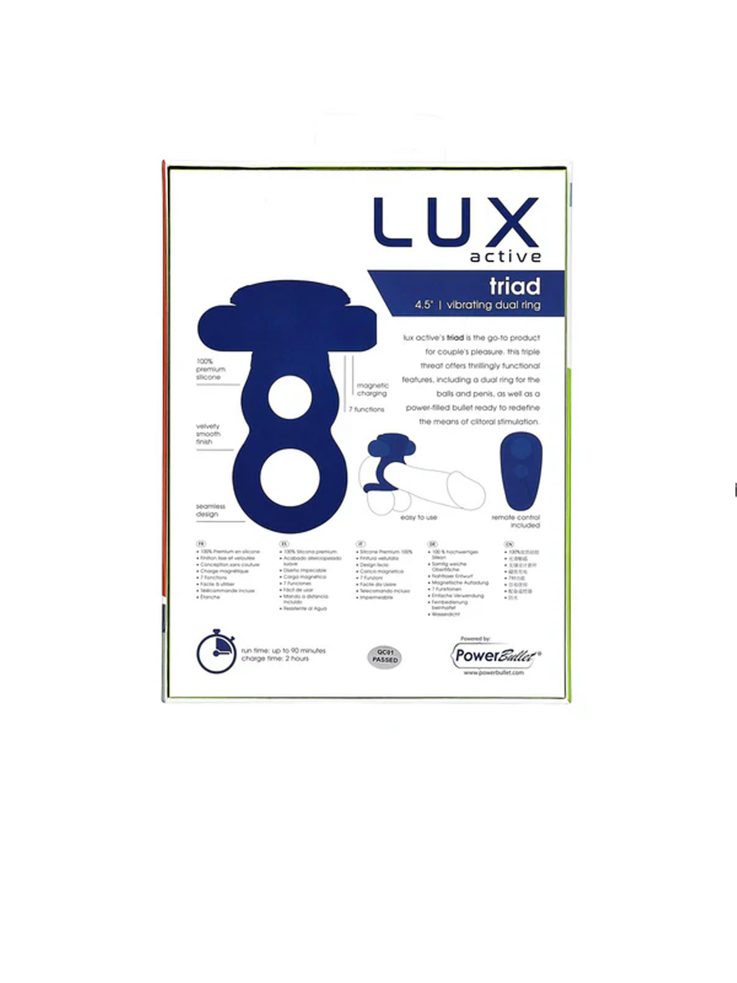 Lux Triad Vibrating Ring Back