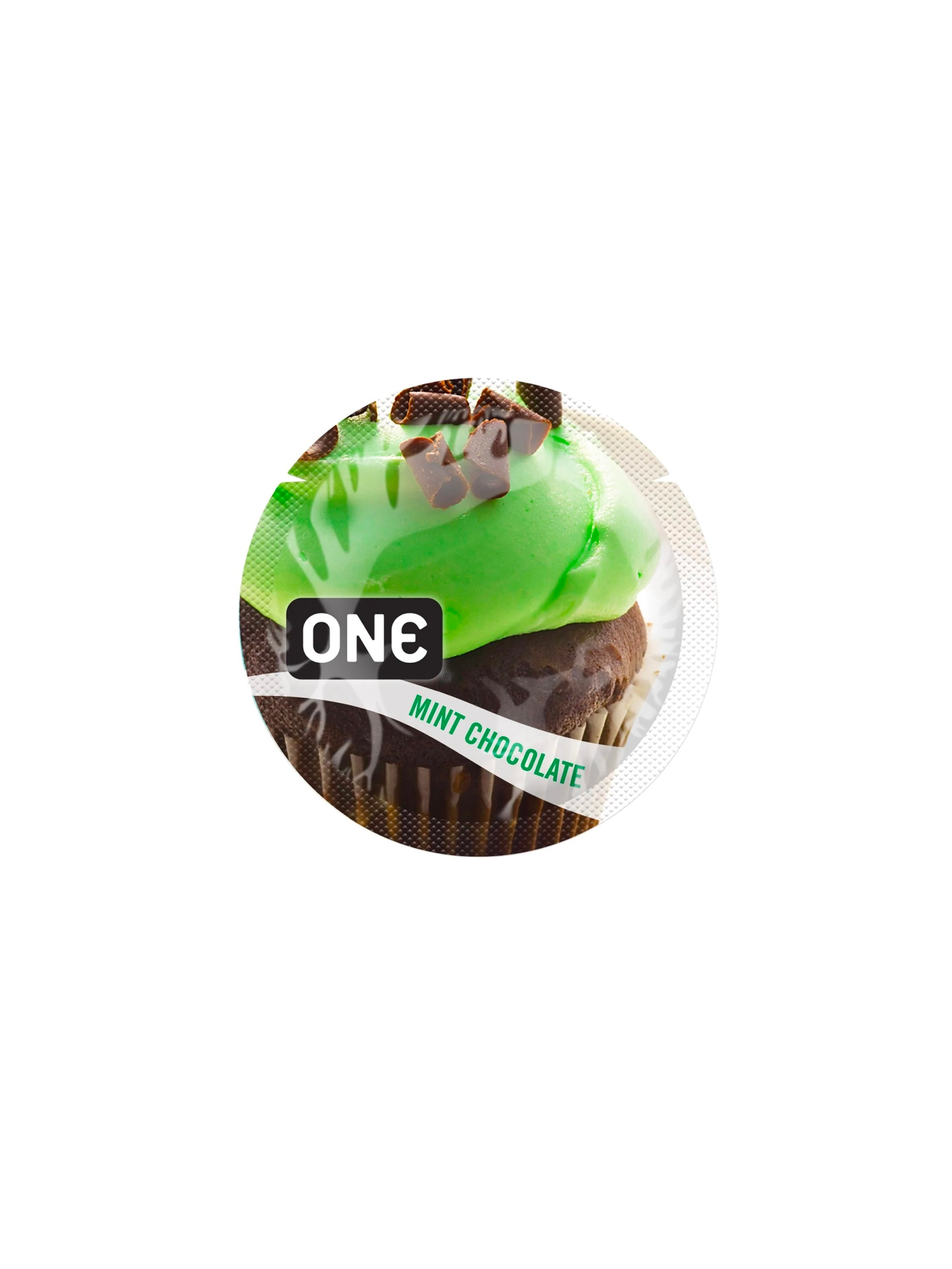 One FlavourWaves Mint Chocolate Condom wrapper