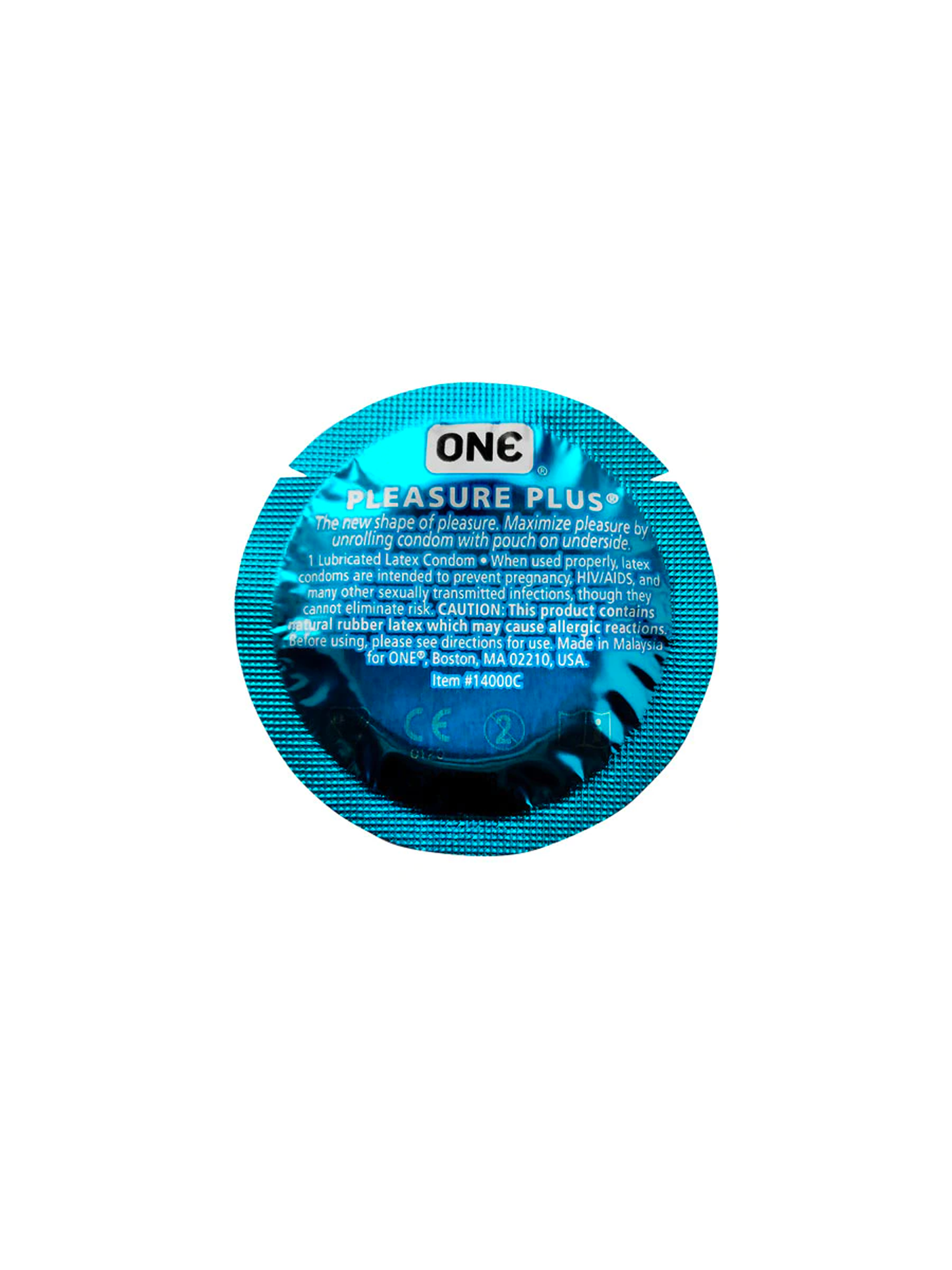 One Pleasure Plus Latex Condom single