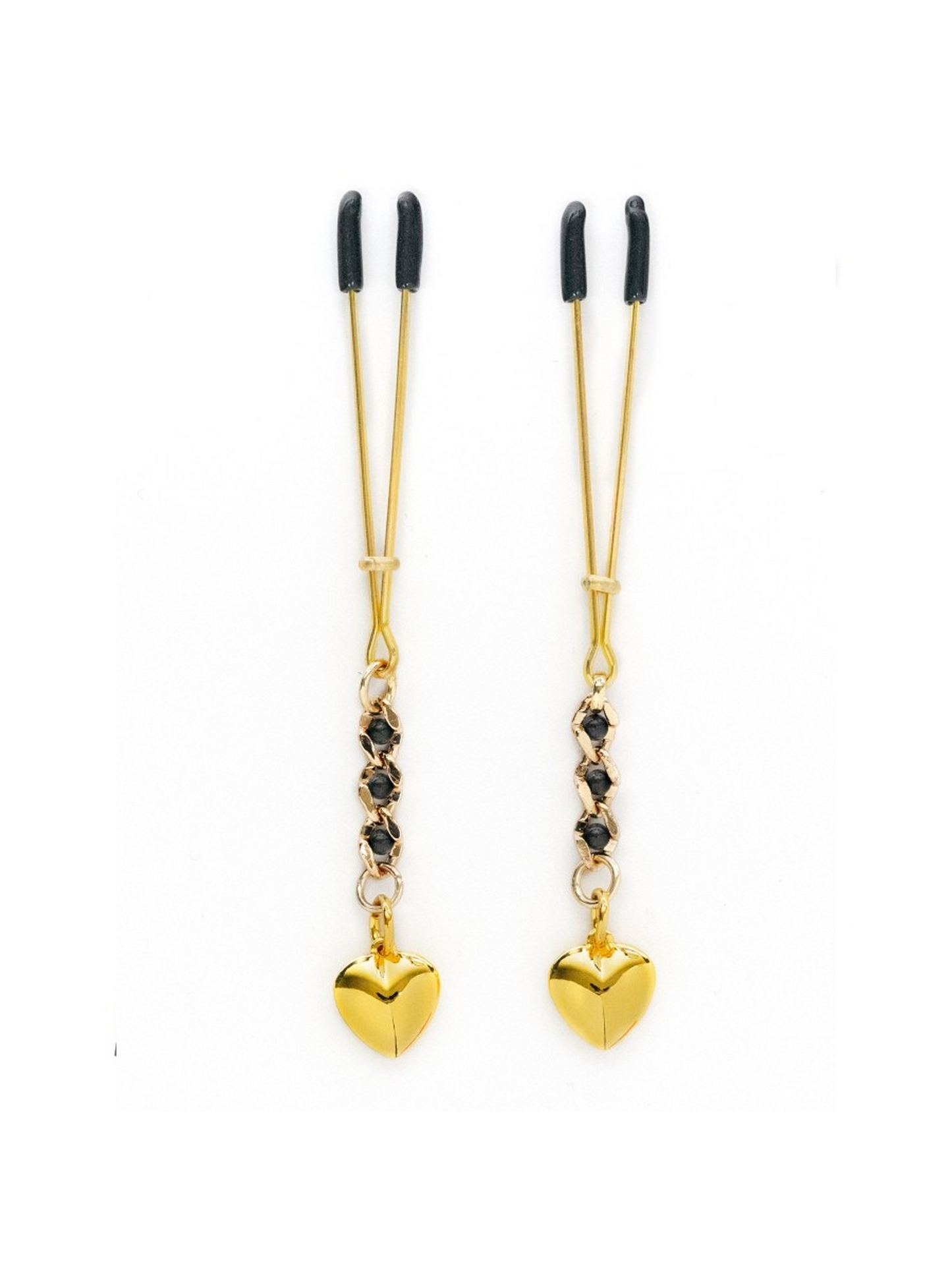 Spartacus Gold Heart Tweezer Nipple Clamps