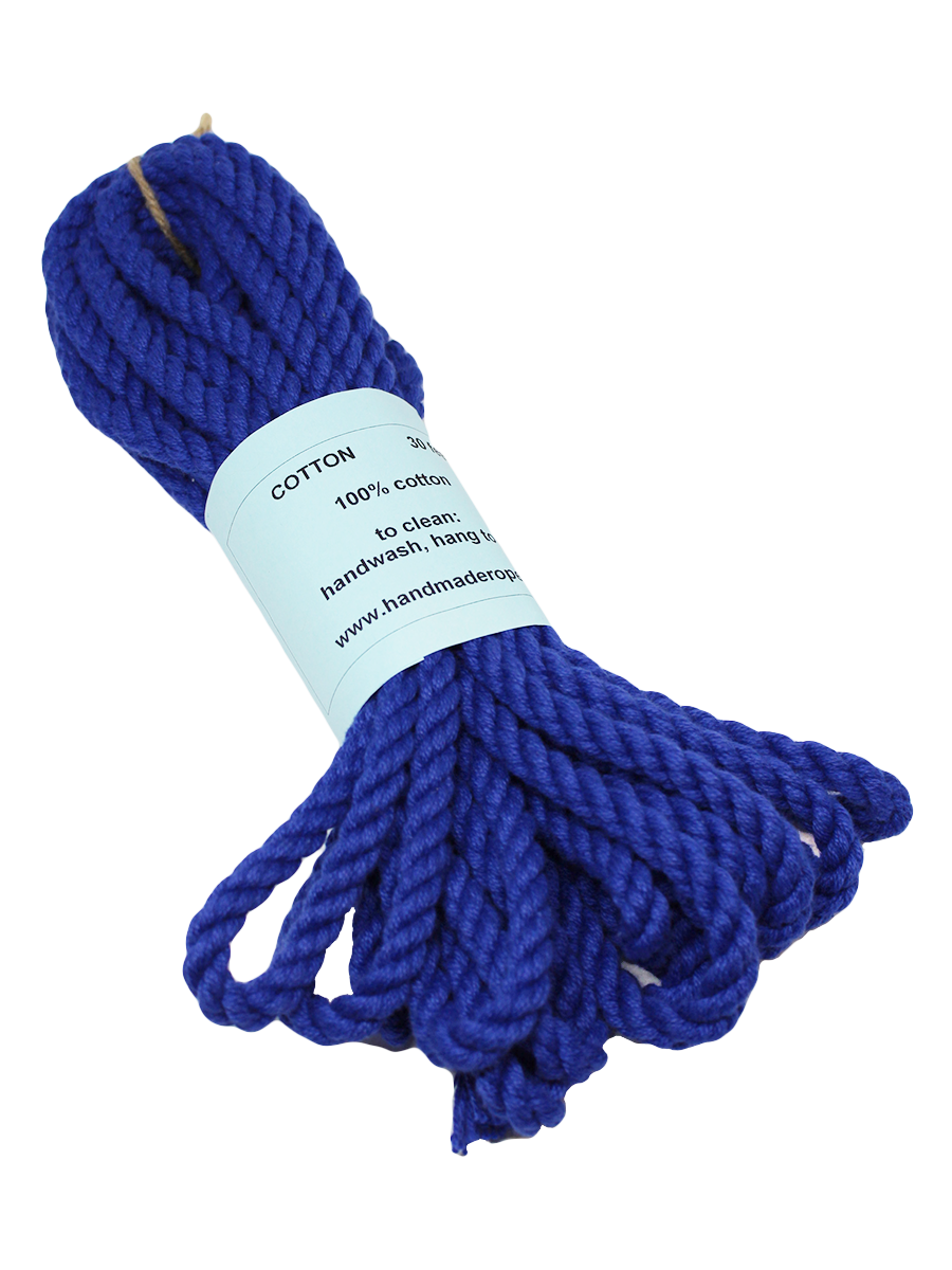 Handmade Cotton Bondage Rope Blue - Come As You Are