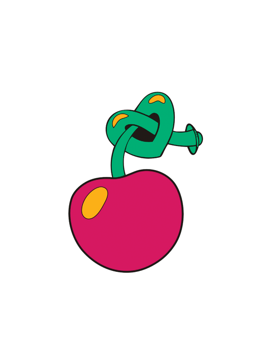 Tying Cherry Stems Illustration