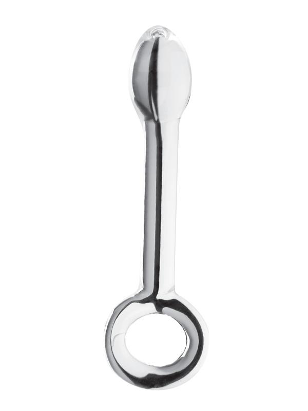 Spartacus Blown Orchid Glass Dildo from Side