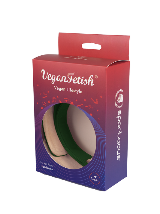 Spartacus Vegan Collar & Leash - Green in box