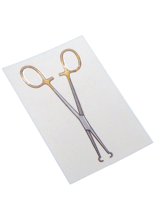 Vasectomy Clamp Temporary Tattoo