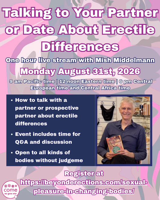August 31 💬 LIVESTREAM: Talking to your partner or date about erectile differences