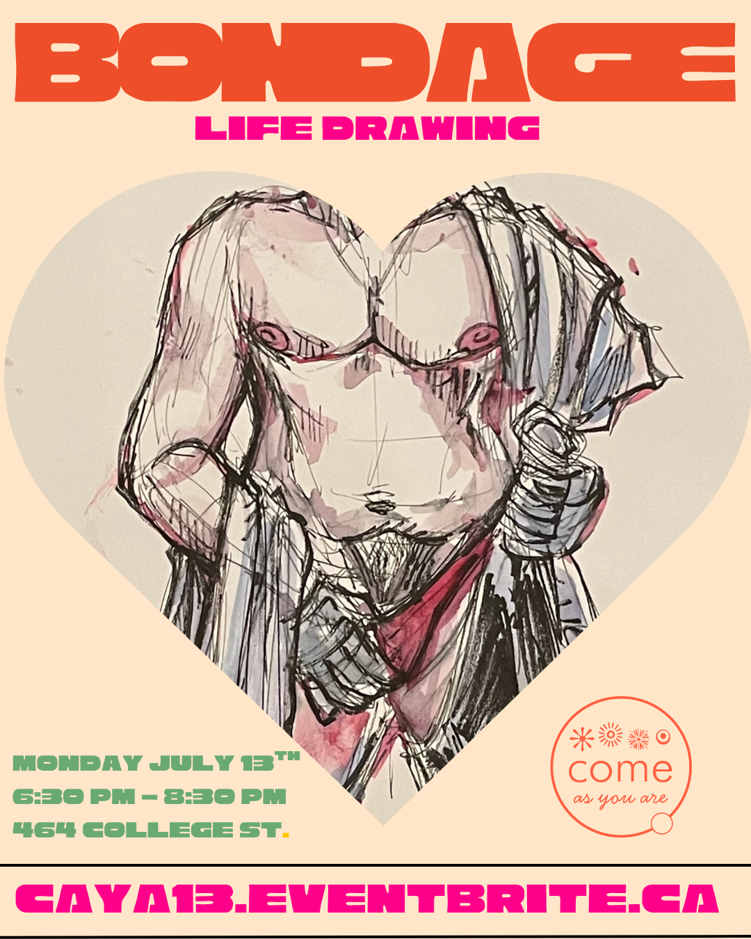 July 13 ⛓️ Bondage Life Drawing with Stella May