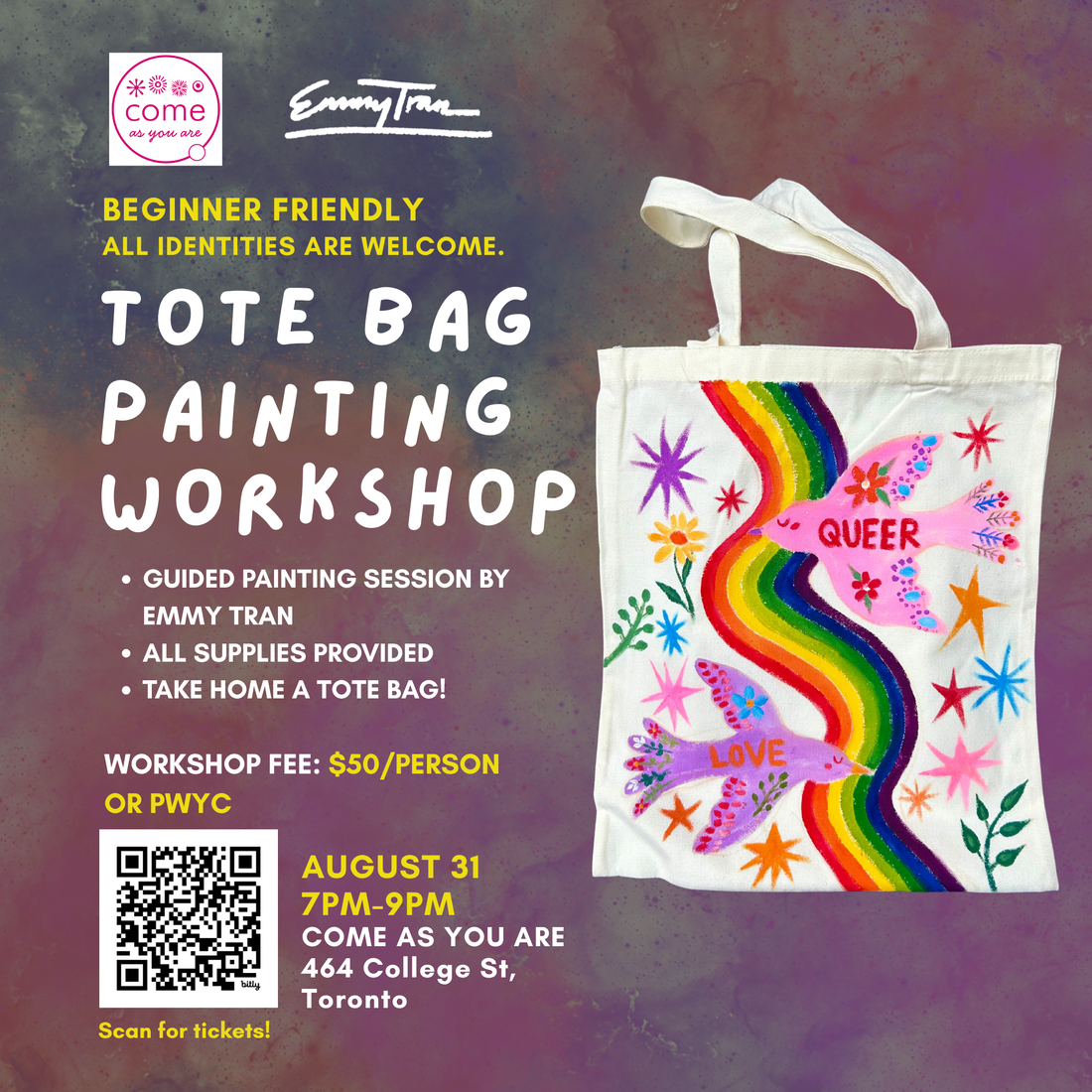 August 31 🎨 Painting Workshop with Emmy Tran