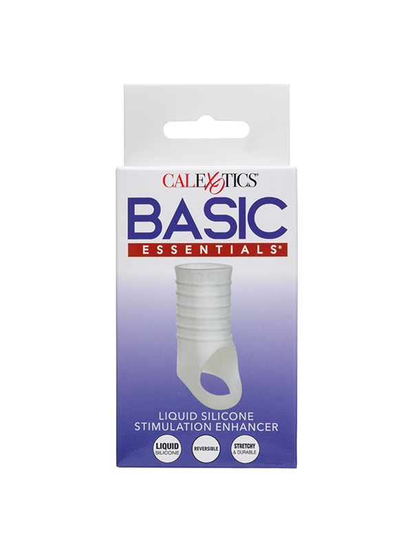 Calexotics Basic Essentials liquid silicone stimulation enhancer packaging on a white background
