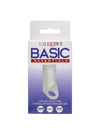 Calexotics Basic Essentials liquid silicone stimulation enhancer packaging on a white background