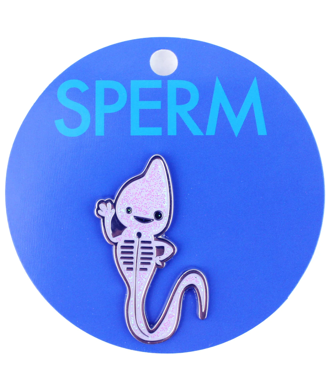 I Heart Guts Sperm Pin