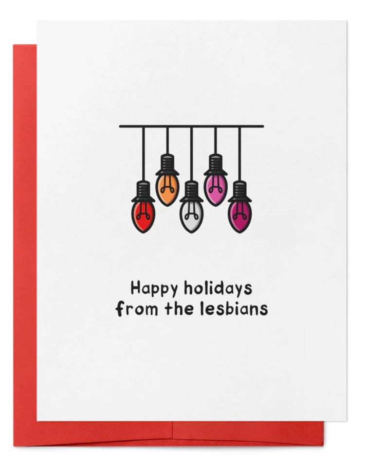 Happy Holidays from the Lesbians Card