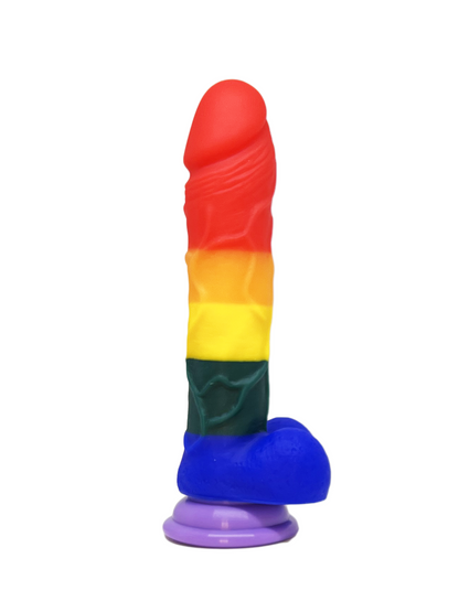 Another Gay Rainbow Dildo with balls