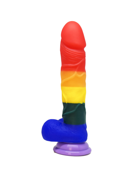 Another Gay Rainbow Dildo from side