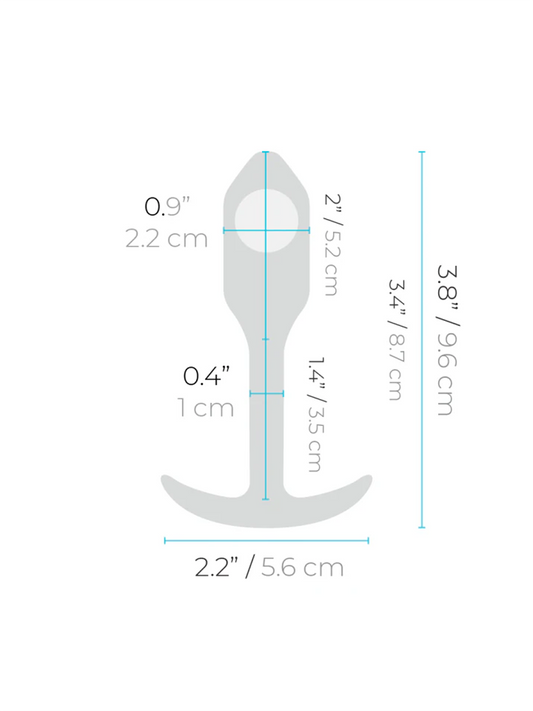 b-Vibe Snug Plug 1 with Dimensions