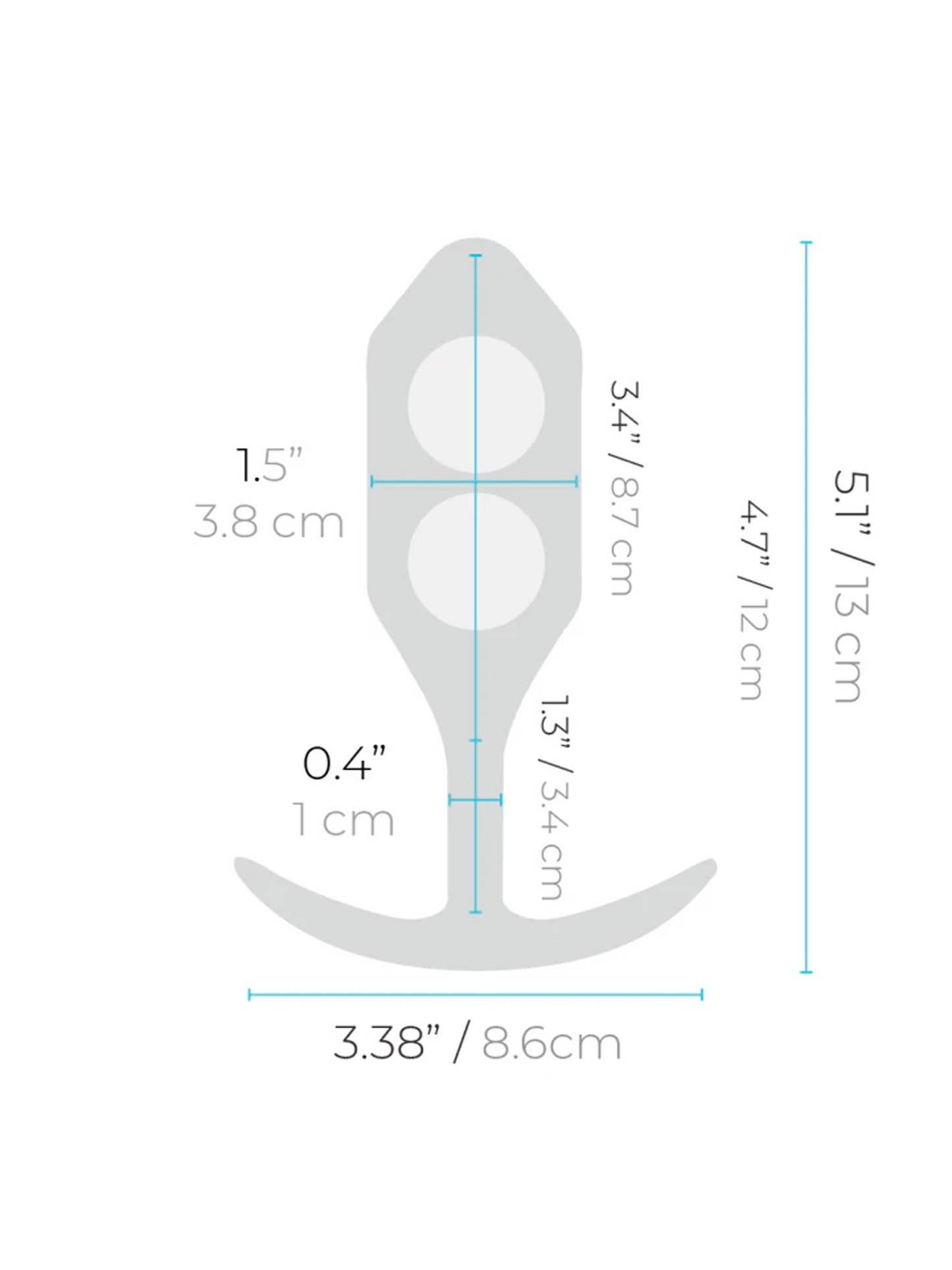b-Vibe Snug Plug 3 Dimensions