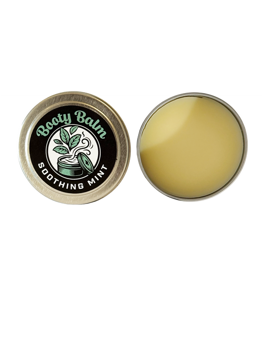 Booty Balm Soothing Mint light yellow in tin