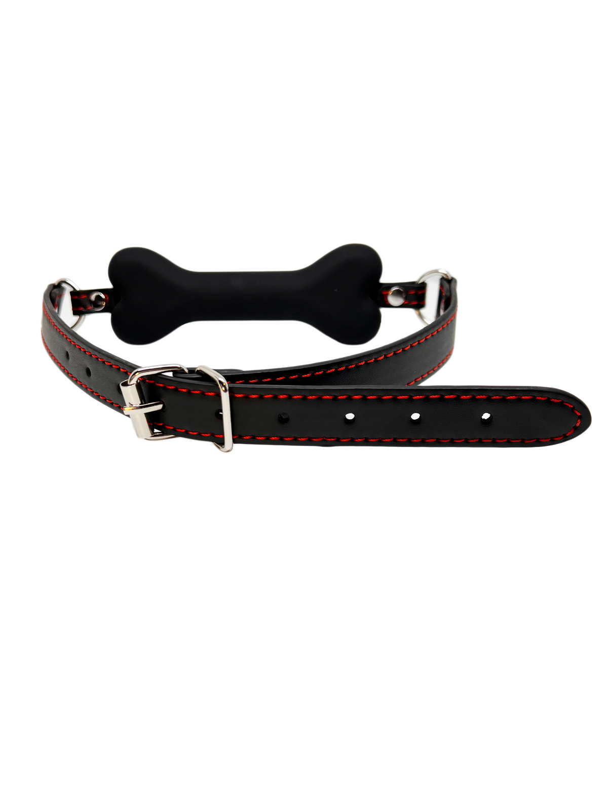 Dog with a Bone Silicone Bit Gag with buckle view