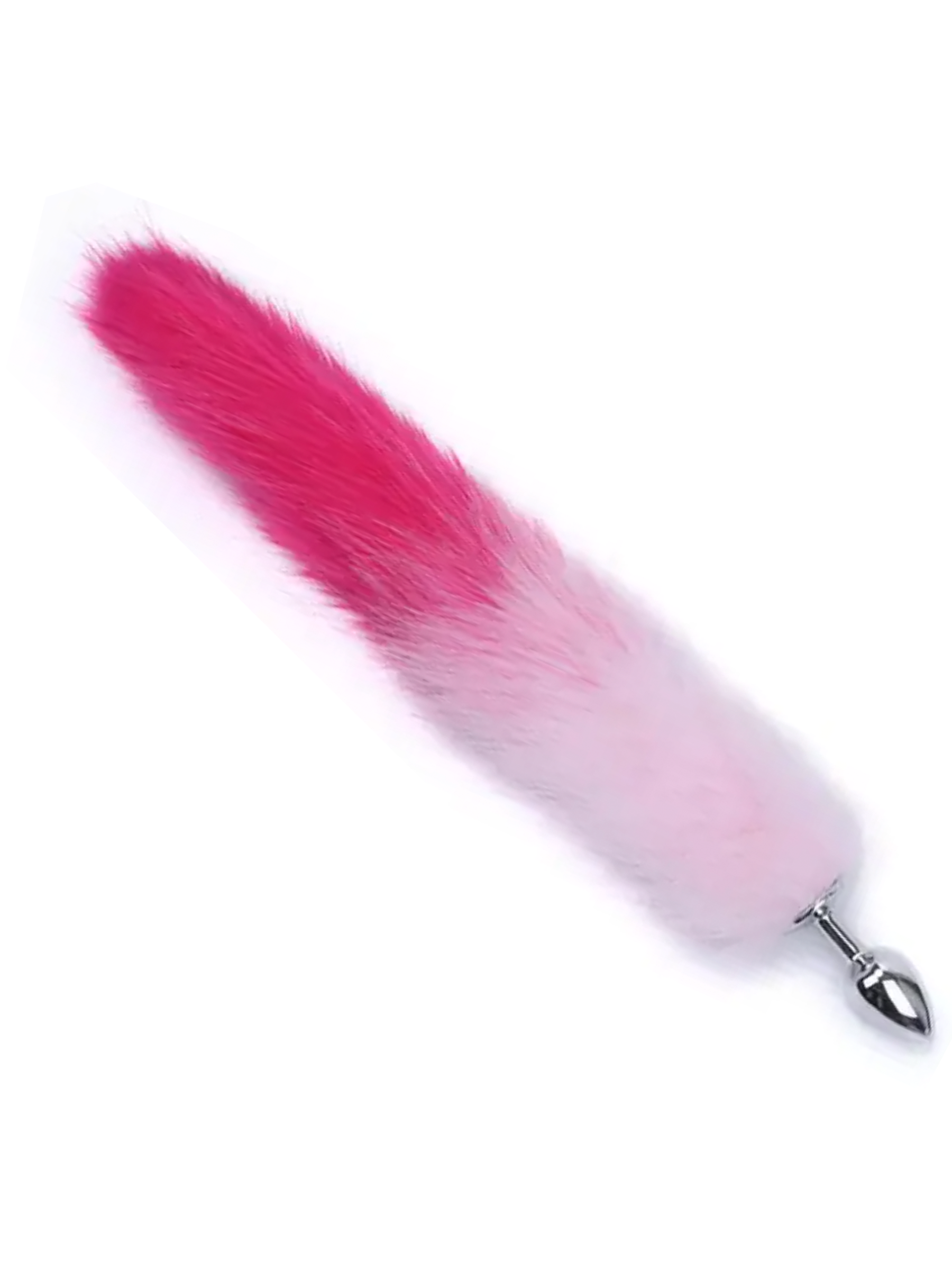 Foxtail Metal Plug with Pink Ombre