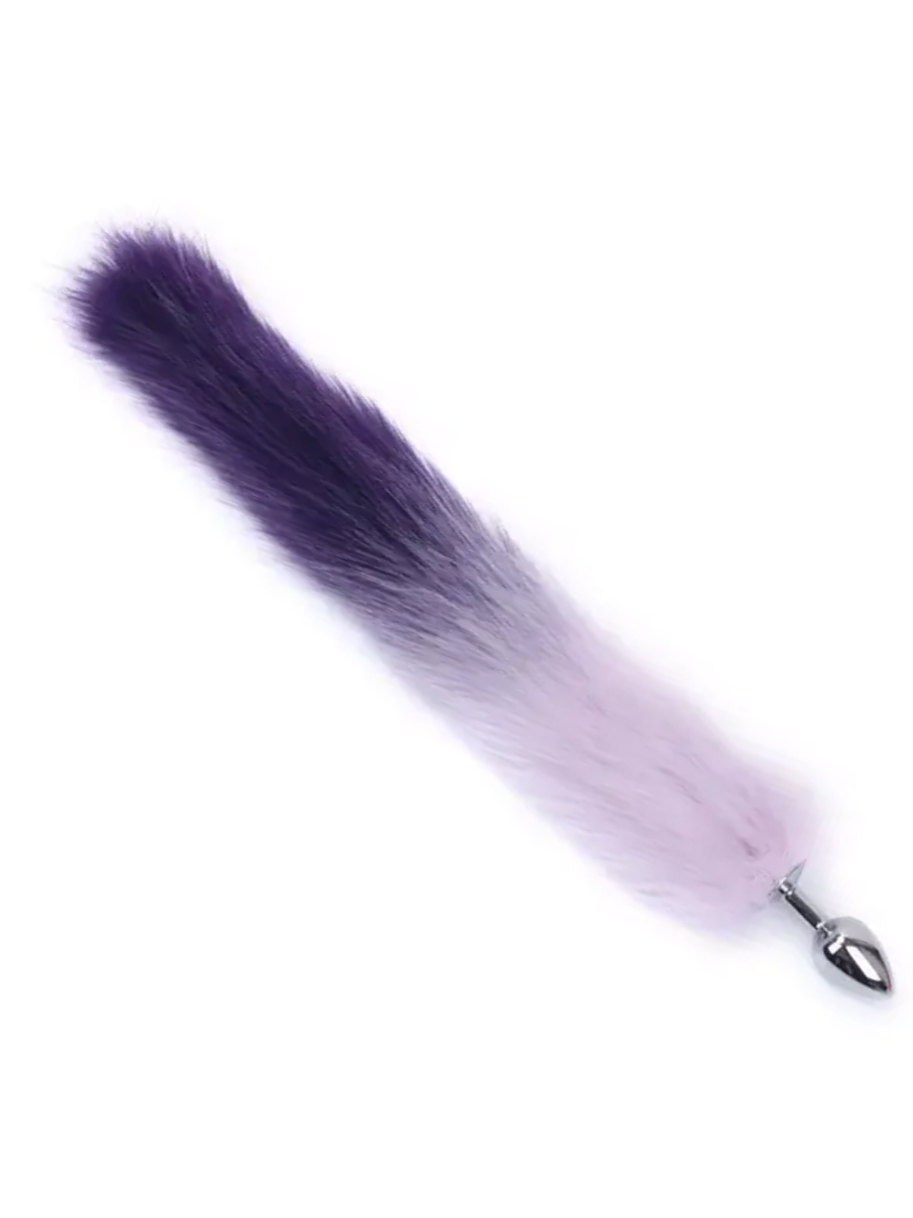 Foxtail Metal Plug with Purple Ombre