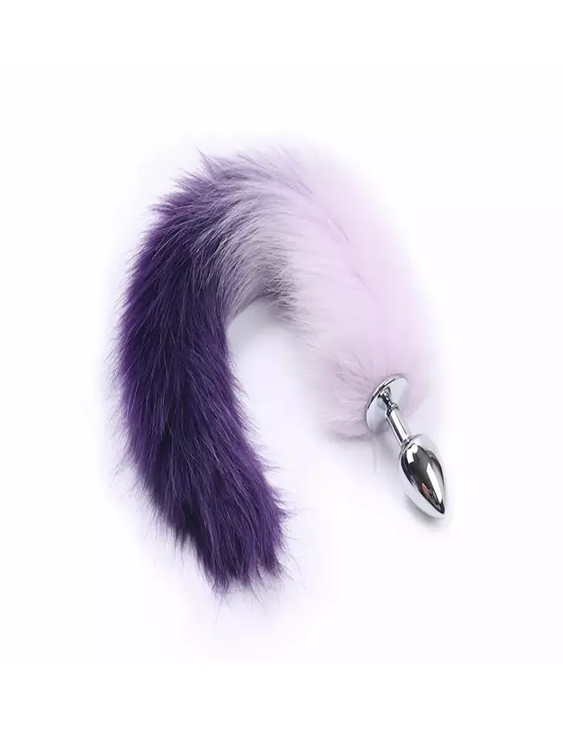 Foxtail Metal Plug with Purple Ombre