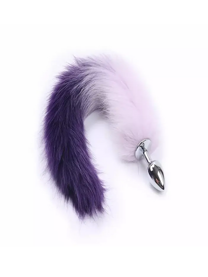 Foxtail Metal Plug with Purple Ombre