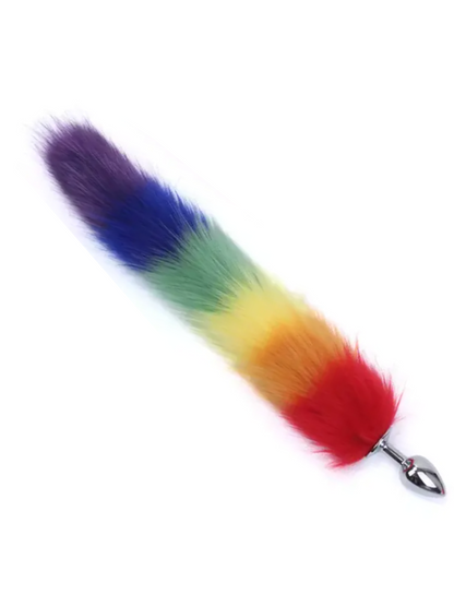 Foxtail Metal Plug with Rainbow