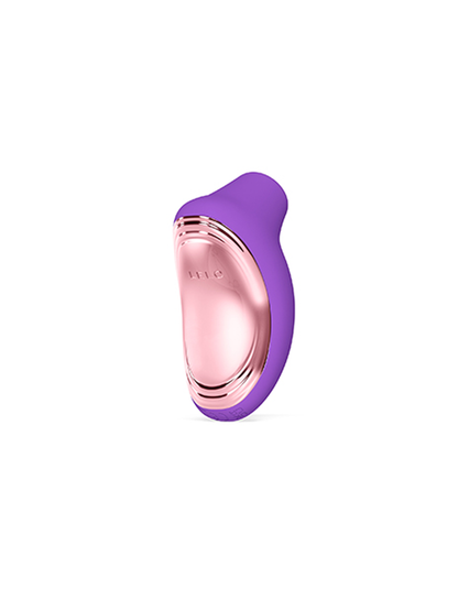 LELO Sona 2 Travel in Purple from Back with Gold inlay