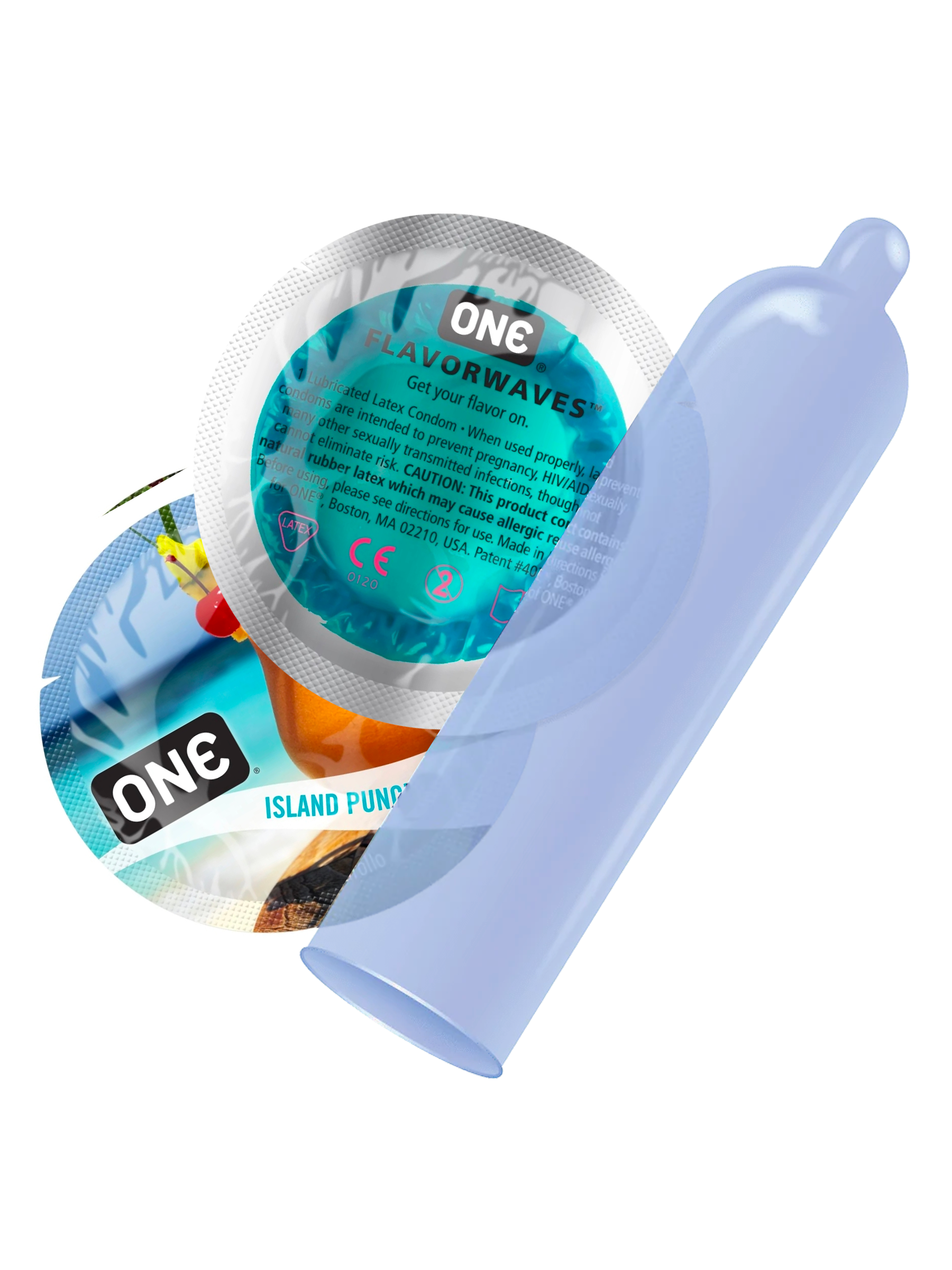 One FlavourWaves Island Punch Condom Detail