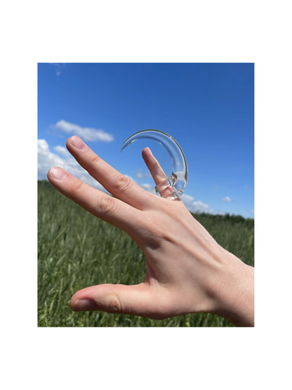 Peace Lily Glass Kitty Claw on hand