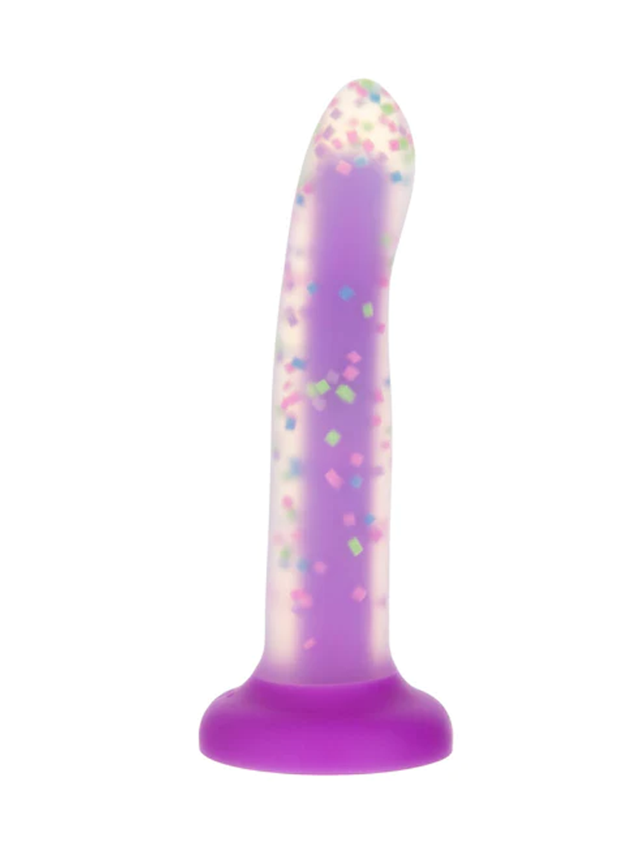 Rave Posable Confetti Dildo with Purple Core solo