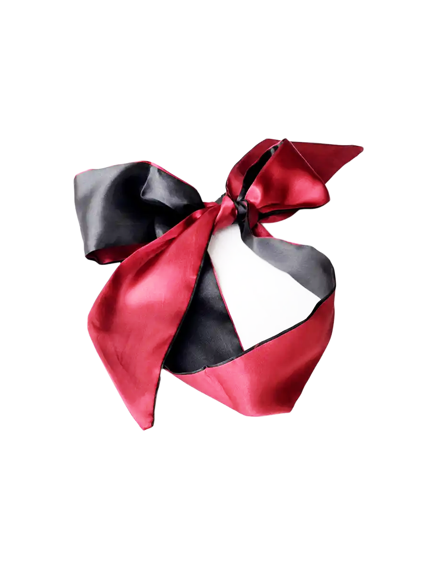 Silky Satin Blindfold with one side red and one side black
