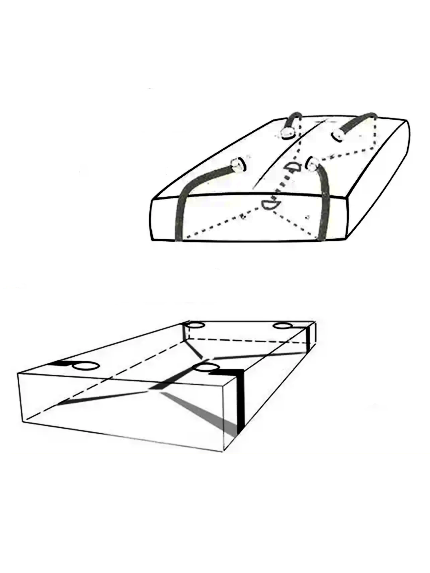Under-The-Bed Bondage Kit Diagram with Mattress