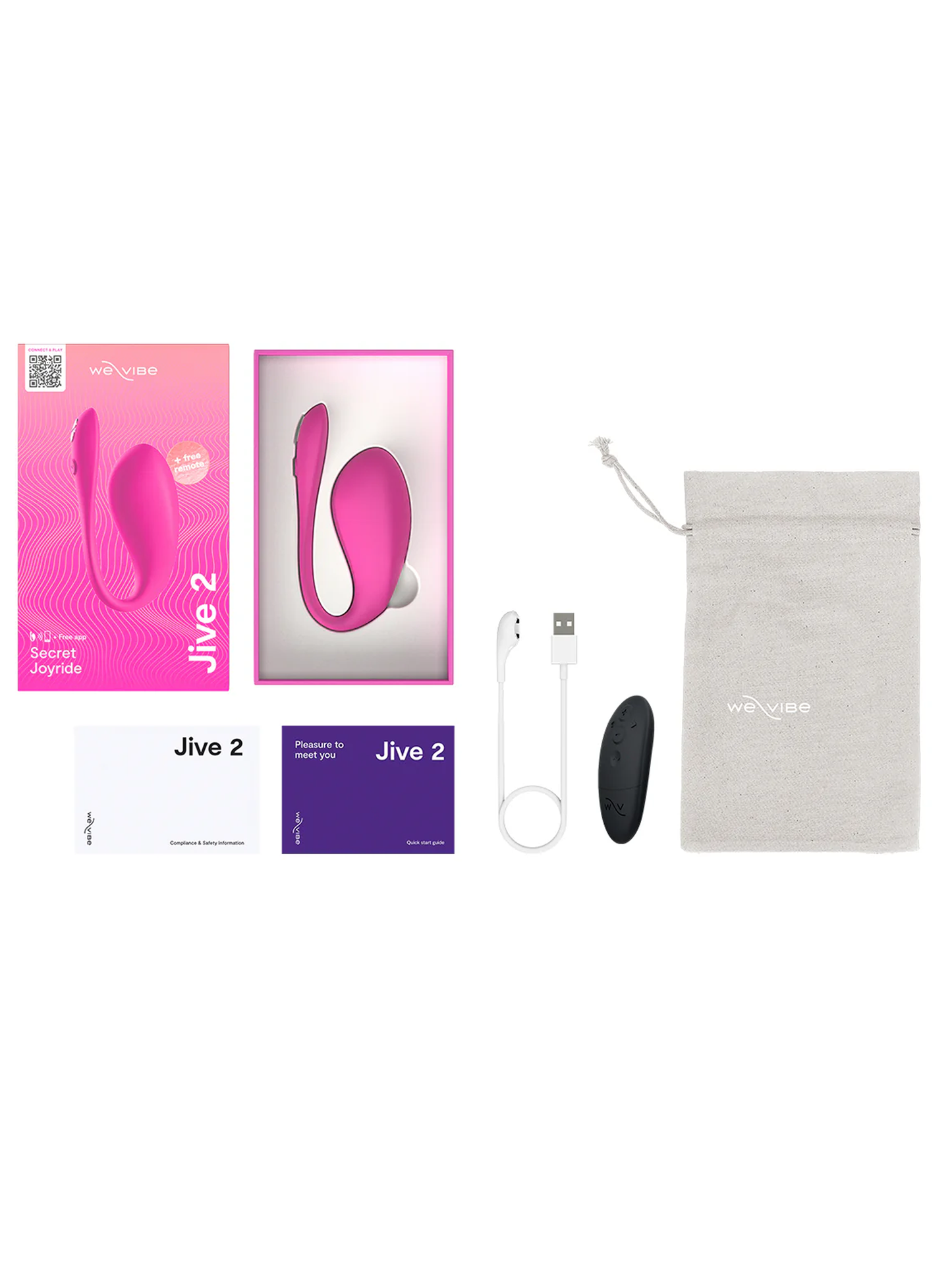 It comes with a beige satchel and usb charger and a manual you won't read 