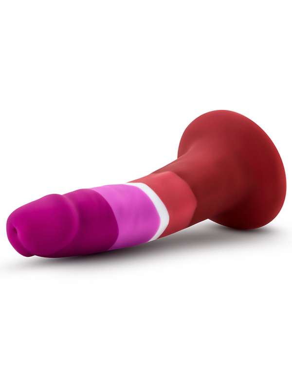 lesbian pride silicone dildo