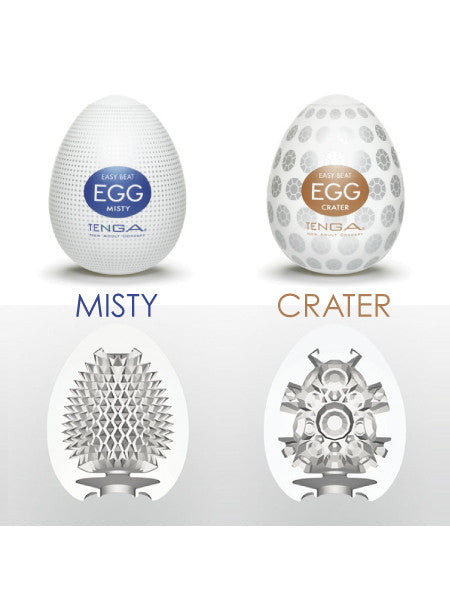 Tenga Eggs -Gel 6pk Misty and Crater - Come As You Are