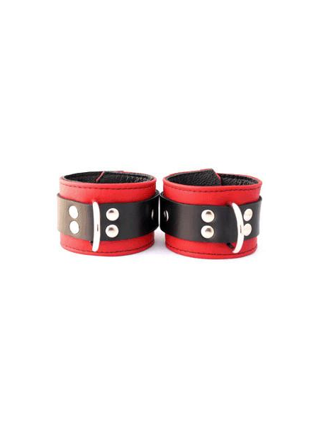 Aslan Leather Jaguar Ankle Restraints red - Come As You Are