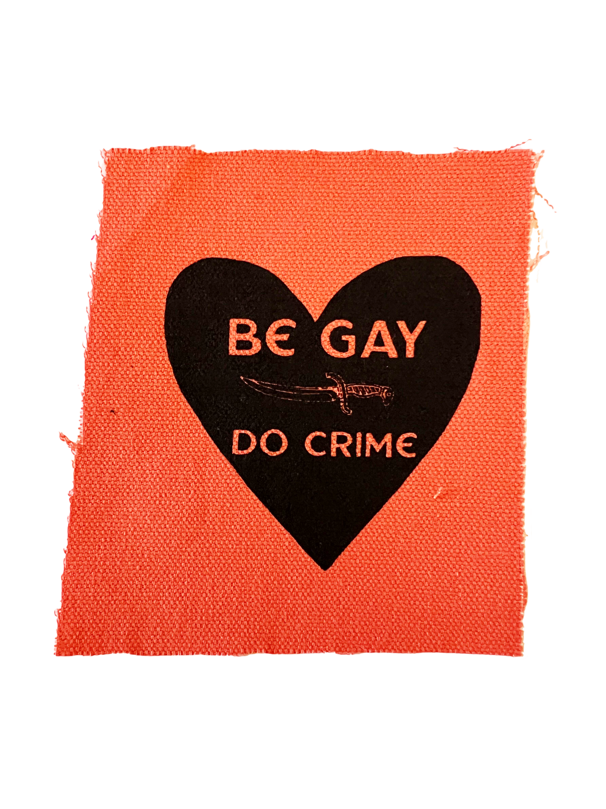 Be Gay Do Crime Patch Peach