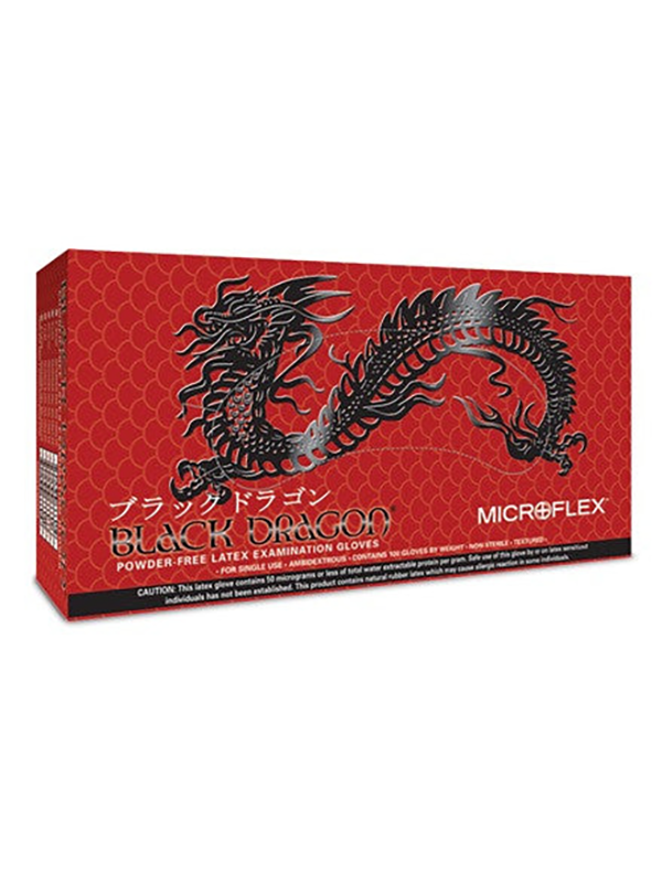 Black Dragon Latex Gloves - Box of 100