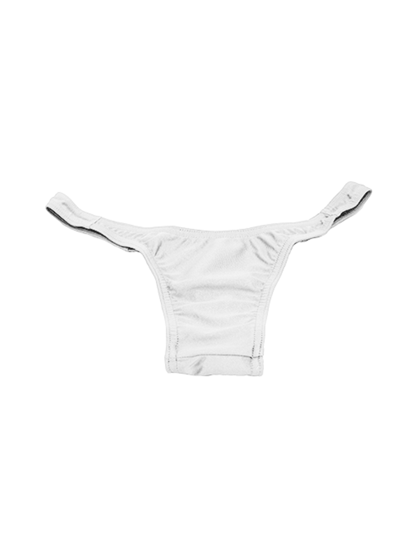 Classic Gaff Thong Panty in White - Come As You Are