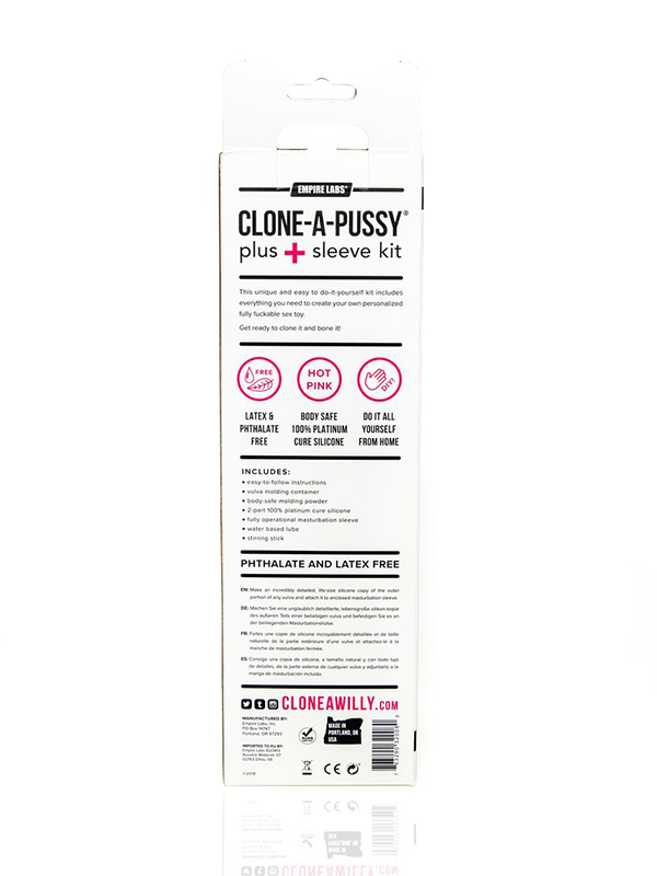 Clone-A-Pussy Plus Sleeve Molding Kit Box Back