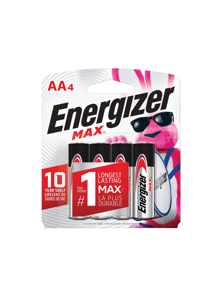 Energizer Max AA Alkaline Batteries - 4 Pack