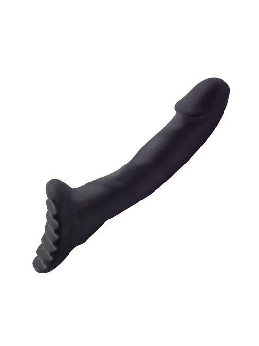 Fuze Velvet Silicone Dildo in Black - Come As You Are