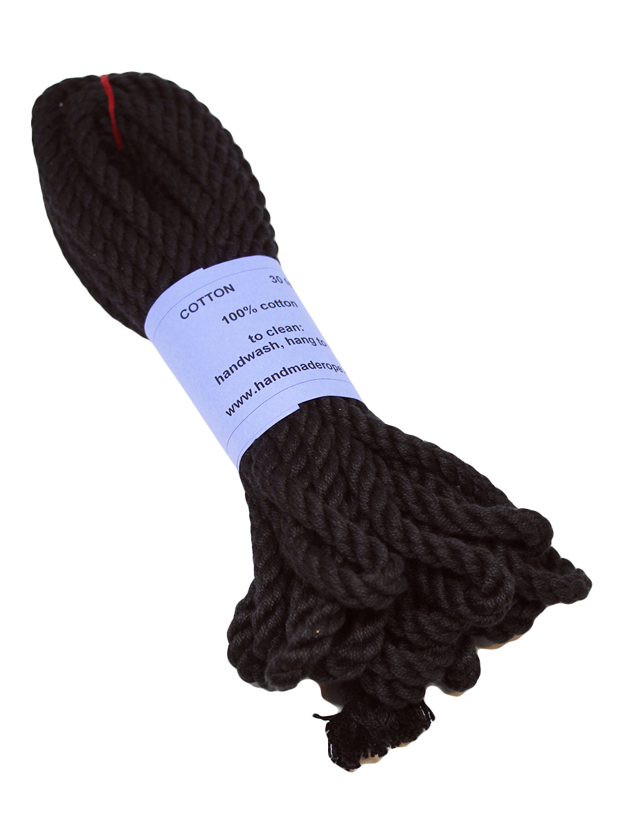 Handmade Cotton Bondage Rope Black - Come As You Are