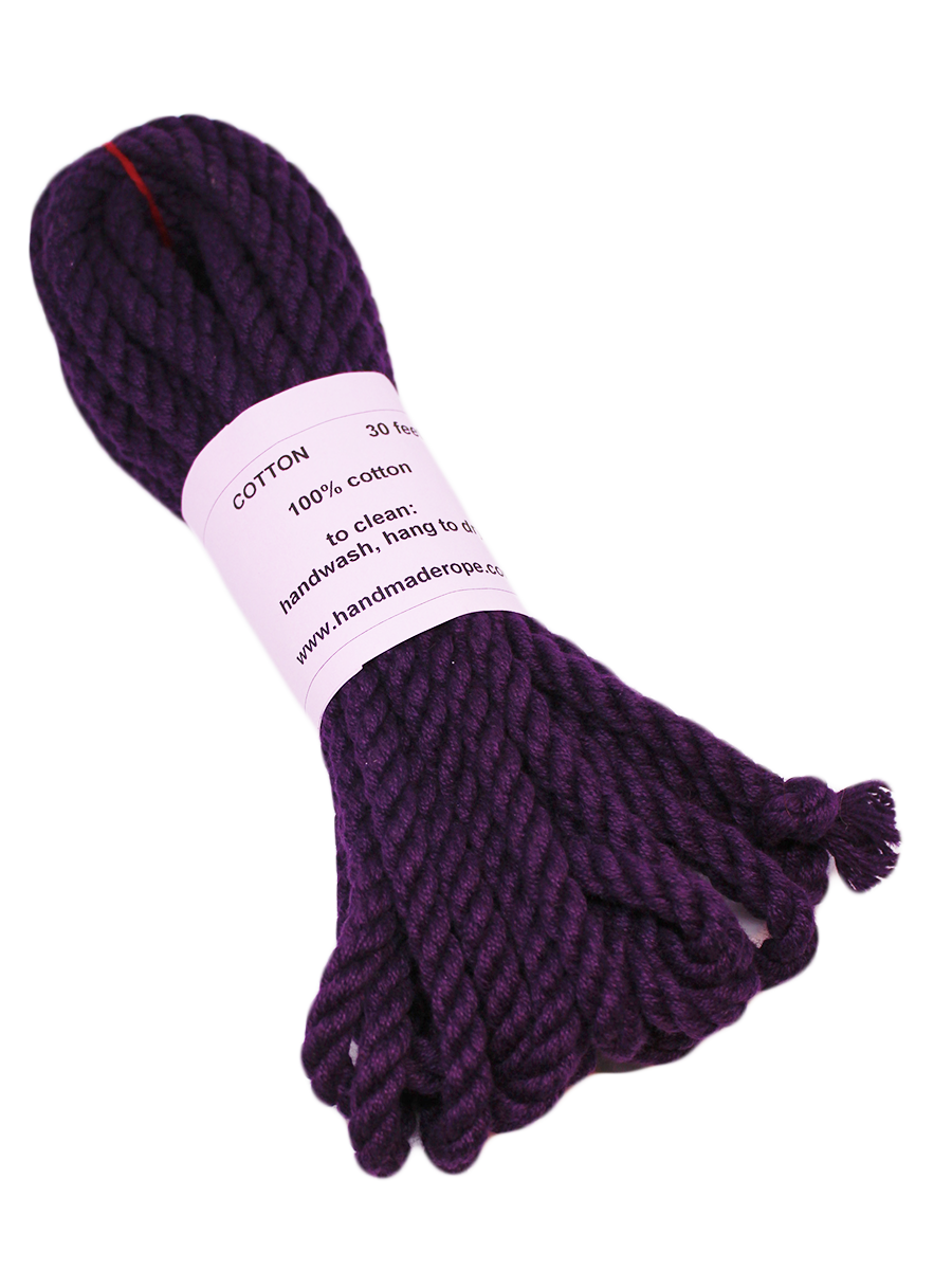 Handmade Cotton Bondage Rope Deep Purple - Come As You Are