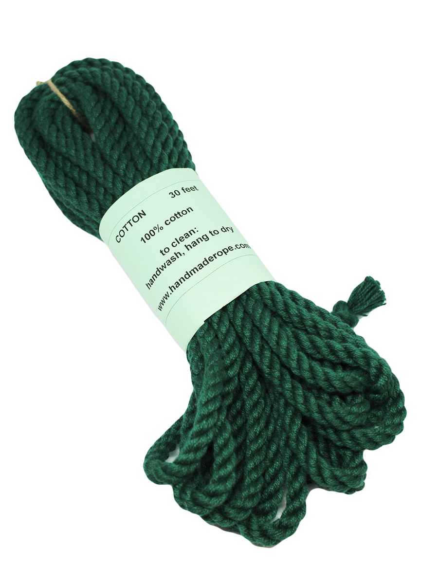 Handmade Cotton Bondage Rope Green - Come As You Are